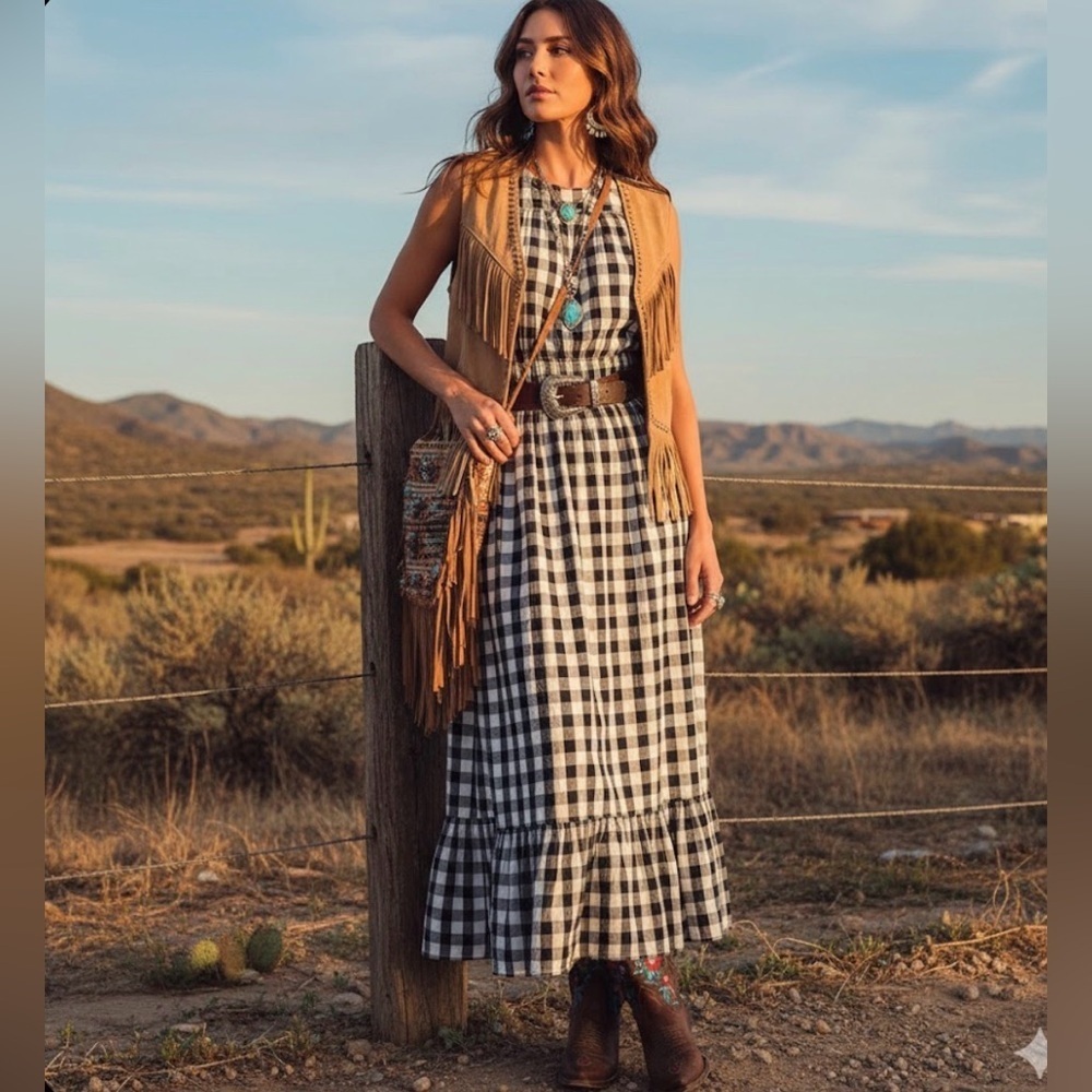A New Day Women’s Gingham Sleeveless Smocked Waist Dress size small like new